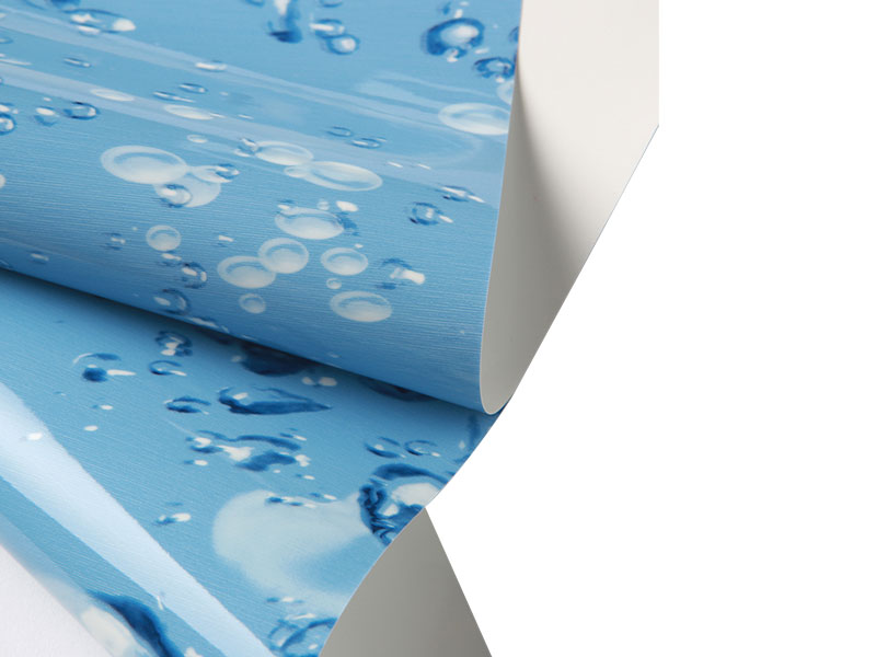 पीछे की तरफ सफेद, ब्लू पीवीसी सीलिंग फिल्म-18 